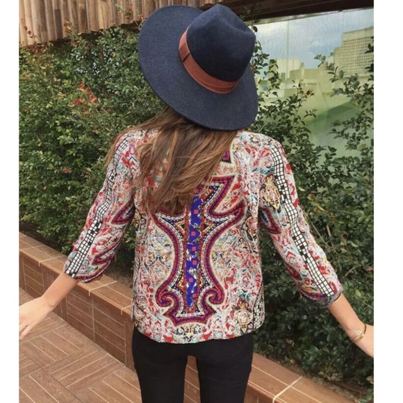 Zara Jackets & Blazers - Zara Rare Limited Edition Fully Embroidered Jacket